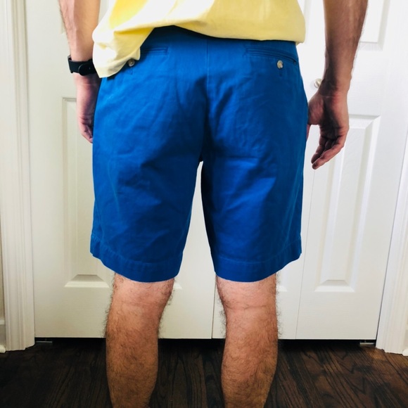 Polo Ralph Lauren Classic Blue Flat Front Shorts - Picture 2 of 7